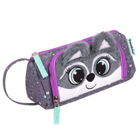 Piórnik szkolny trójkątna saszetka z szopem