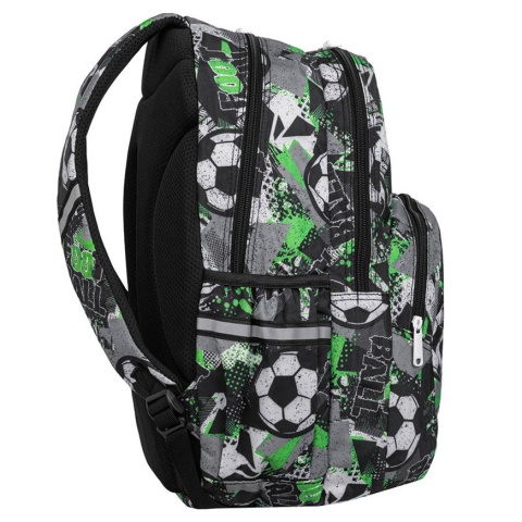 Dwukomorowy plecak szkolny piłka nożna Coolpack Rider Let's Gol od boku