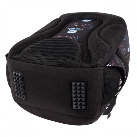 Plecak szkolny 3-komorowy Blue Gamer St.Right Majewski od dołu