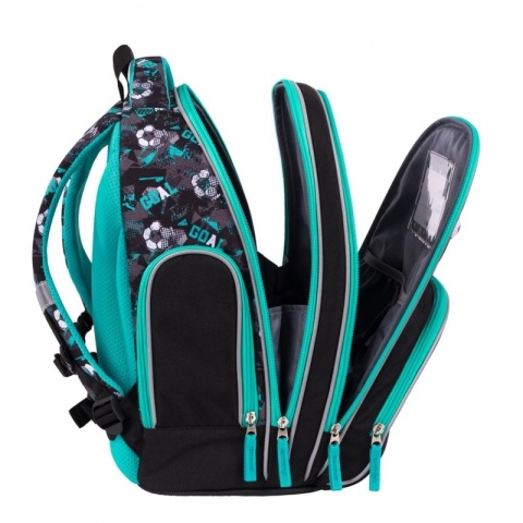 Plecak szkolny piłka nożna Bambino Goal Premium B8 - pojemne przegrody