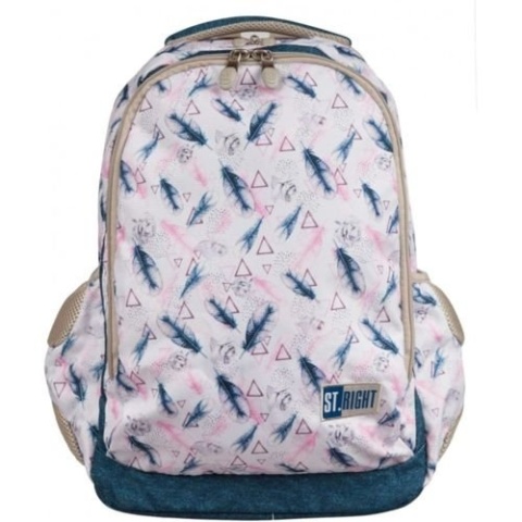 Plecak szkolny w piórka boho Bambimo Majewski