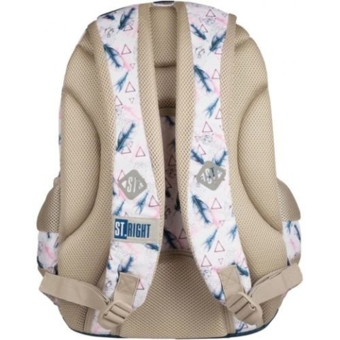 Plecak szkolny w piórka boho Bambimo Majewski z tyłu