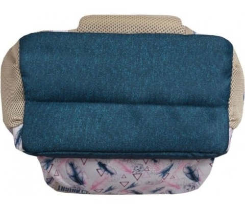 Plecak szkolny w piórka boho Bambimo Majewski od dołu