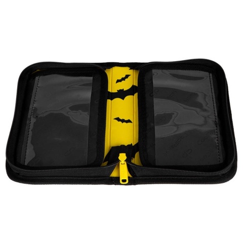 Rozkładany piórnik szkolny Coolpack Batman Clipper Darker Night w środku