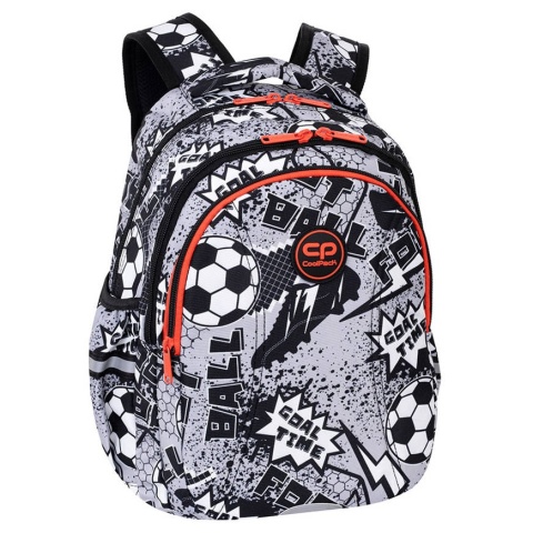 Szary plecak szkolny Coolpack Joy S Piłka Nożna