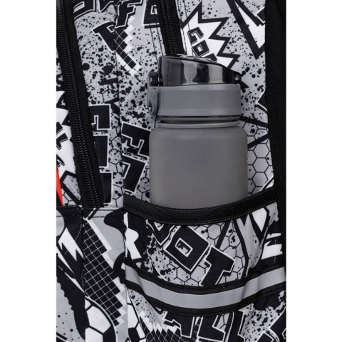 Szary plecak szkolny Coolpack Joy S Piłka Nożna kieszonka na bidon