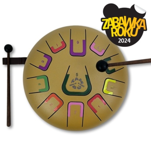 Bębenek językowy Tambu - 11 tonowy - Złoty - 20 cm
