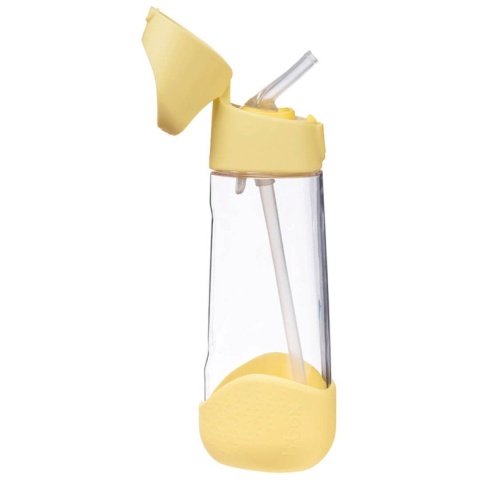 Bidon tritanowy b.box 600ml ze słomką - Lemon Twist otwarty-1