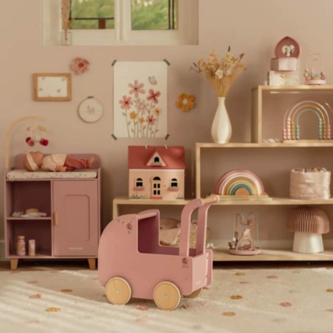 Drewniany wózek dla lalek Little Dutch-1