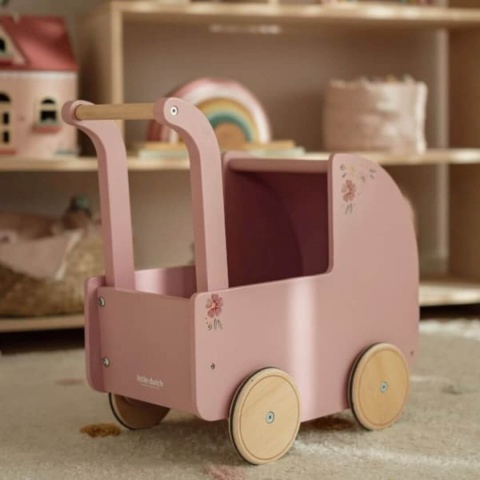 Drewniany wózek dla lalek Little Dutch-2