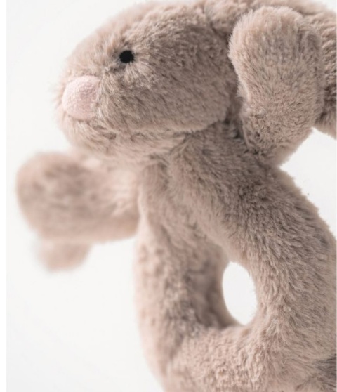Grzechotka Jellycat Króliczek - 18 cm - beżowa