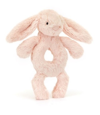 Grzechotka Jellycat Króliczek - 18 cm - pudrowy róż