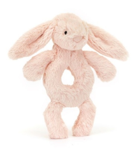 Grzechotka Jellycat Króliczek - 18 cm - pudrowy róż