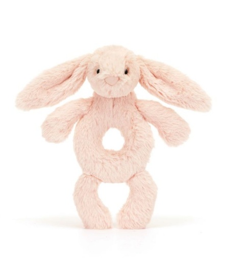 Grzechotka Jellycat Króliczek - 18 cm - pudrowy róż