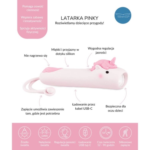 latarka jednorożec z opisem funkcji