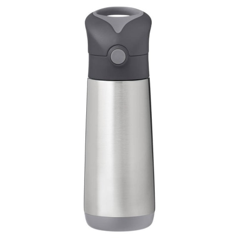 Butelka termiczna - bidon dla dzieci ze słomką B.box - Graphite 500ml przód