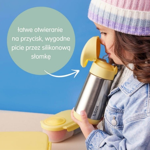 Butelka termiczna - bidon dla dzieci ze słomką B.box - proste otwieranie