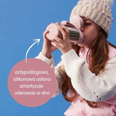 Butelka termiczna sportowa z ustnikiem B.box - Blush Crush 500 ml antypoślizgowa silikonowa osłona