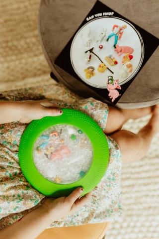 Dysk sensoryczny dla dzieci Jellystone A-Ku-Ku Peekaboo - Farma