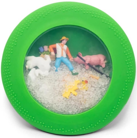 Dysk sensoryczny dla dzieci Jellystone A-Ku-Ku! Peekaboo - Farma widoczne figurki