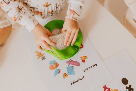 Dysk sensoryczny dla dzieci Jellystone A-Ku-Ku! Peekaboo - Farma odszukiwanie figurek