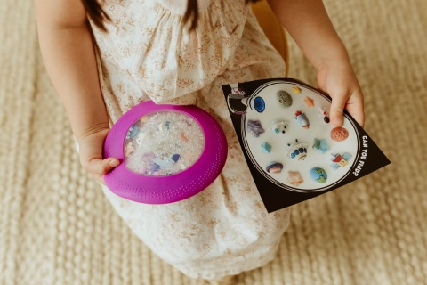 Dysk sensoryczny dla dzieci Jellystone A-Ku-Ku Peekaboo - Galaktyka