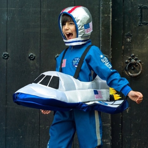 chłopiec w Kostium kombinezon Rakieta Ride-on Souza! 5-7 lat