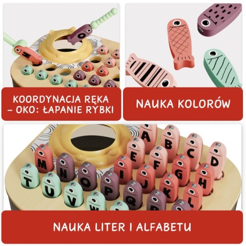 Łowimy rybki ABC gra zręcznościowa na magnes Topbright nauka na różne sposoby