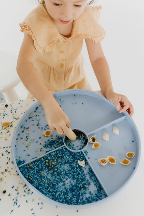 Niebieska tacka sensoryczna Jellystone Play Tray 2w1 brokat