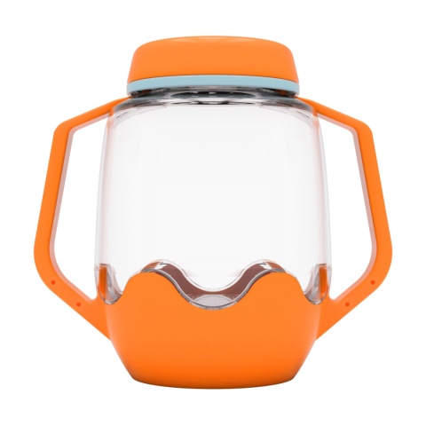 Pomarańczowy słoik sensoryczny Glo Pals do napełnienia wodą bez zawartości