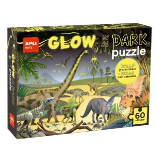 Puzzle Apli Kids świecące w ciemności - Dinozaury