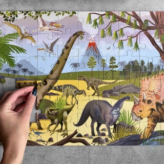 Puzzle Apli Kids świecące w ciemności - Dinozaury