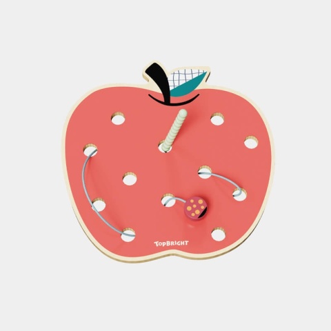 Robaczki w jabłuszku gra logiczna Topbright czerwone jabłko