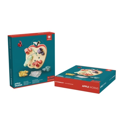 Robaczki w jabłuszku gra logiczna Topbright w opakowaniu