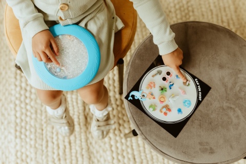 Dysk sensoryczny dla dzieci Jellystone A-Ku-Ku! Peekaboo - Plaża pokazywnie elementów