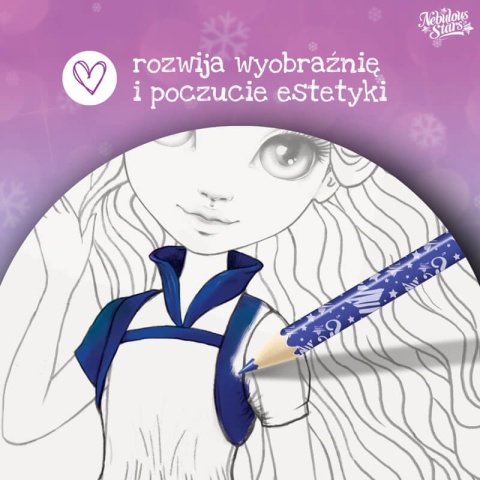 Stars Szkicownik zestaw kreatywny z kredkami, szablonami i naklejkami - Nebulous Stars - Nebulia - rozm. M rozwijanie wyobraźni