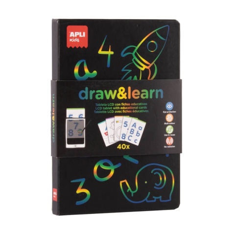 Tablet LCD Apli Kids 40 szablonów do odrysowania w opakowaniu
