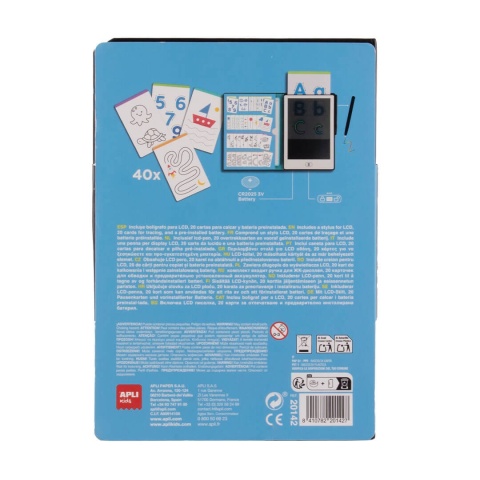 Tablet LCD Apli Kids 40 szablonów do odrysowania tył