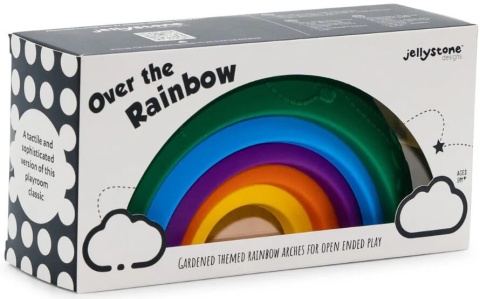 Układanka sensoryczna - Kolorowa tęcza Over the rainbow Bright w opakowaniu