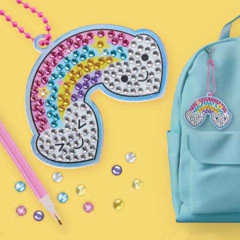 Zestaw do robienia diamentowych breloczków Apli Kids - Tęcza zawieszka