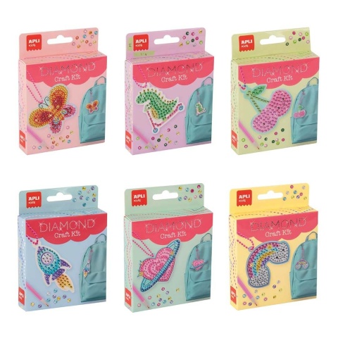 Zestaw do robienia diamentowych breloczków Apli Kids - różne wzory