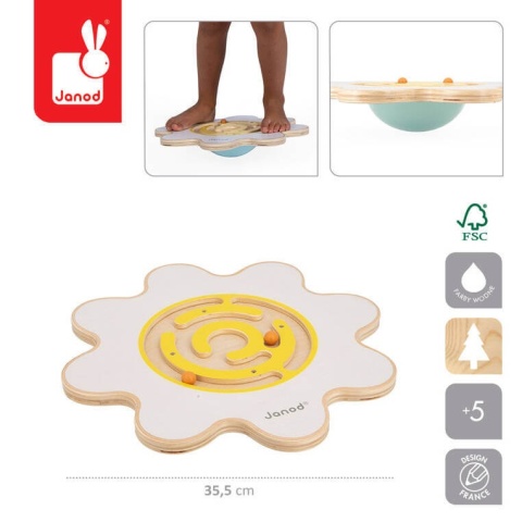 Deska do balansowania z labiryntem Janod Kwiat Sweet Cocoon wymiary