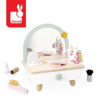 Drewniana Mała Toaletka z akcesoriami Janod Jednorożec