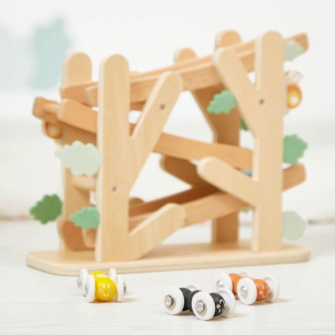 Drewniana Rampa wyścigowa dla mrówek Janod Sweet Cocoon  trzy mrówki