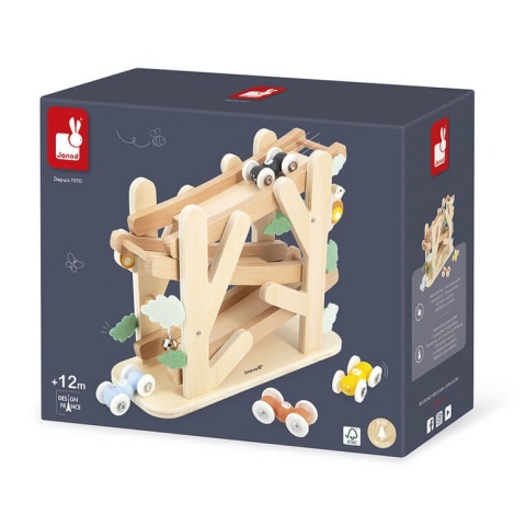 Drewniana Rampa wyścigowa dla mrówek Janod Sweet Cocoon  w opakowaniu