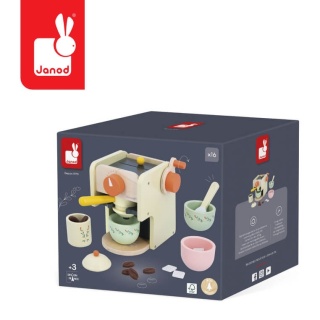 Drewniany ekspres ciśnieniowy do kawy Janod z akcesoriami