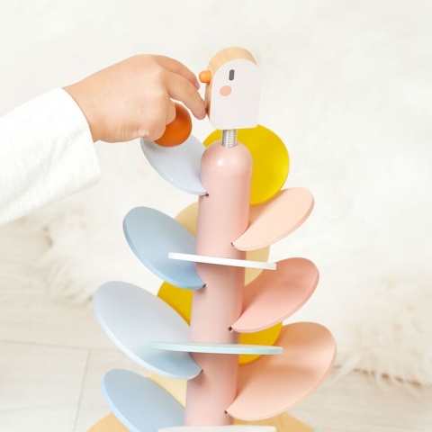 Drewniany kulodrom Ptaszek Janod Sweet Cocoon z bliska