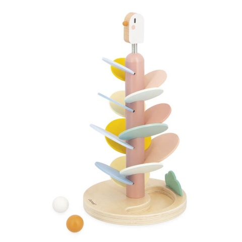 Drewniany kulodrom Ptaszek Janod Sweet Cocoon piłeczki