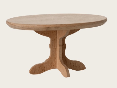 Drewniany stolik obiadowy dla Myszek Maileg owalny