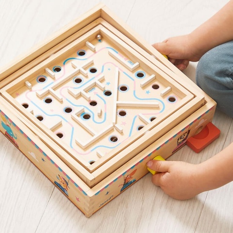 Gra zręcznościowa Labirynt Janod Ball Maze Applepop pudełko